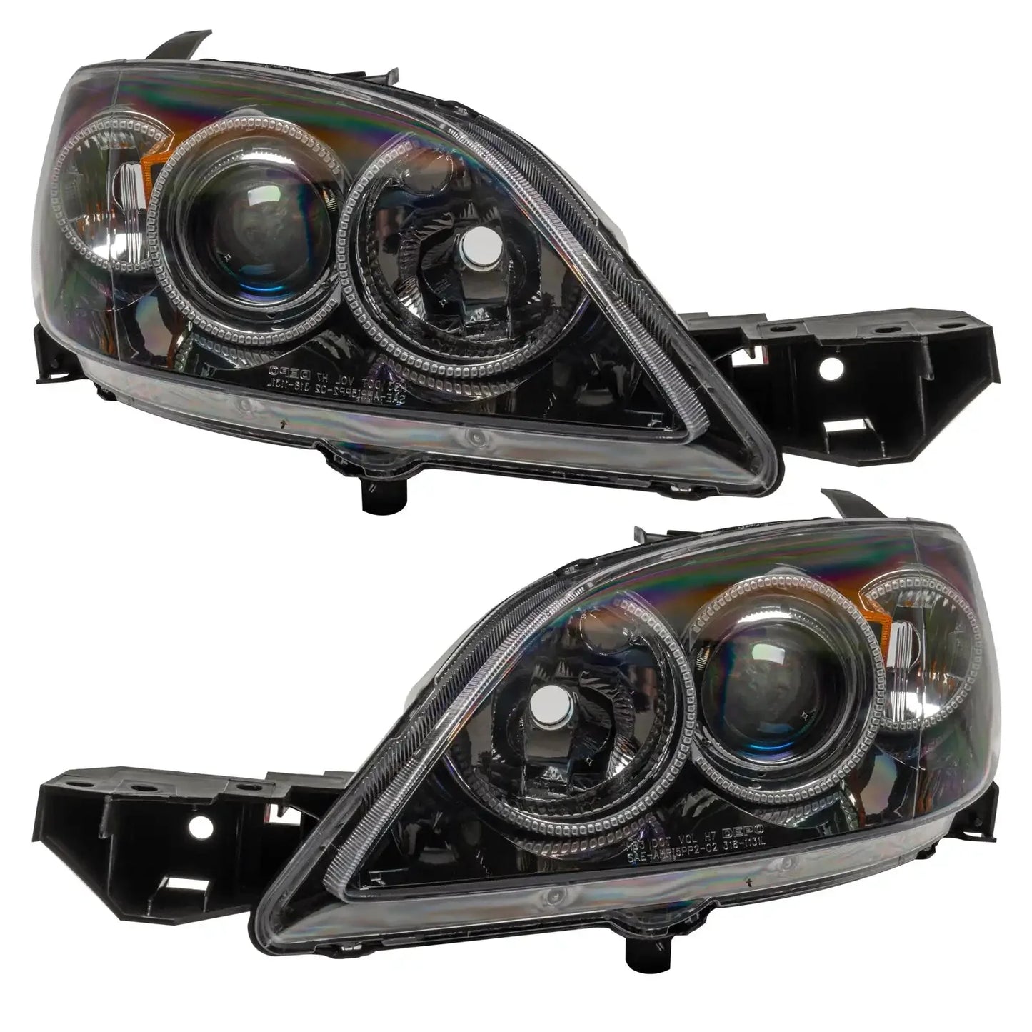 ORACLE Lighting 2004-2009 Mazda 3 Pre-Assembled Halo Headlights - Hatchback/Halogen Style by ORACLE Lighting