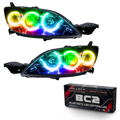 ORACLE Lighting 2004-2009 Mazda 3 Pre-Assembled Halo Headlights - Hatchback/Halogen Style by ORACLE Lighting