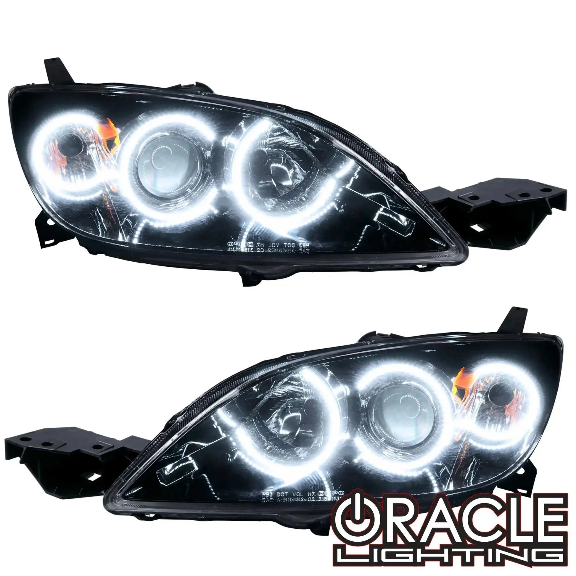 ORACLE Lighting 2004-2009 Mazda 3 Pre-Assembled Halo Headlights - Hatchback/Halogen Style by ORACLE Lighting
