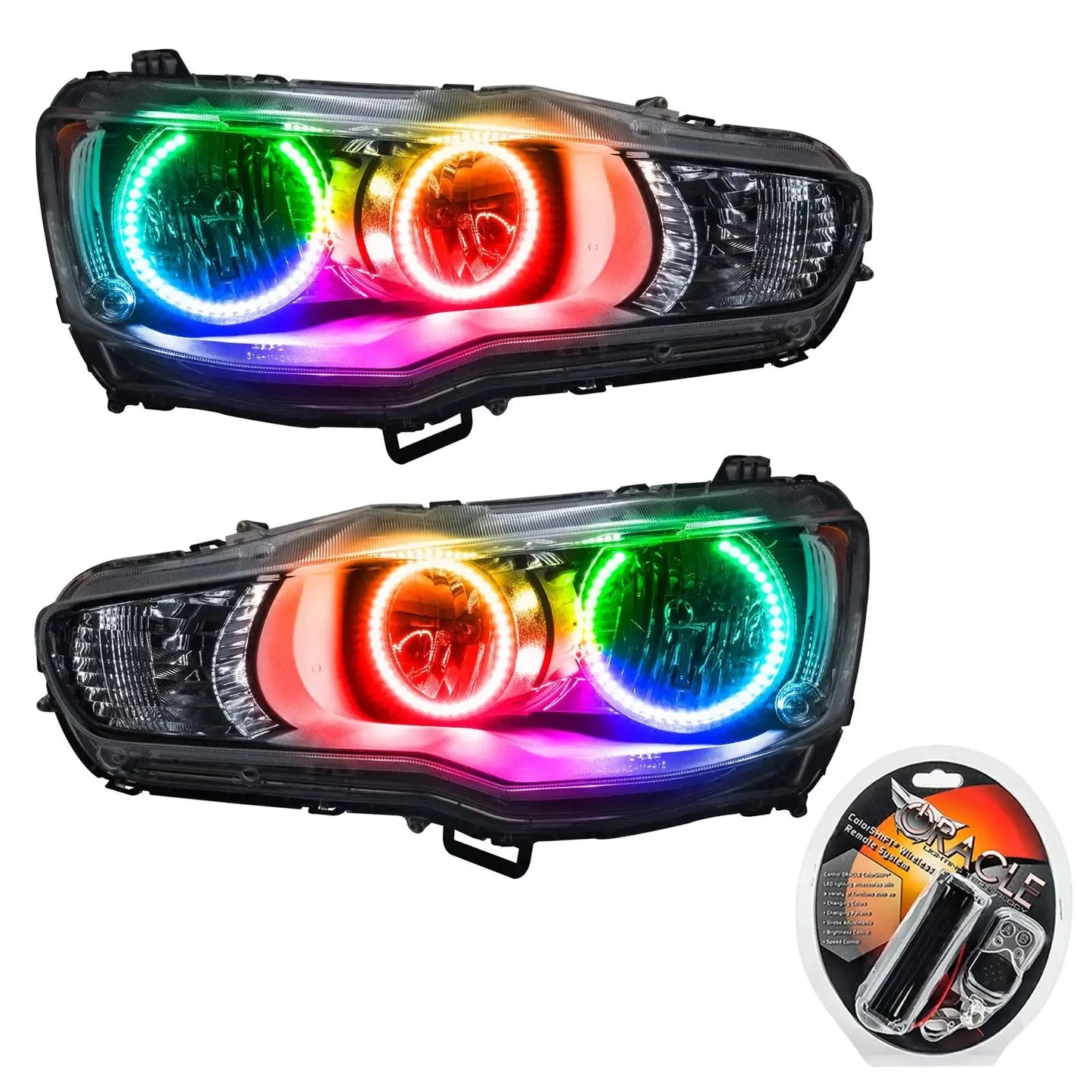 ORACLE Lighting 2008-2017 Mitsubishi Lancer Pre-Assembled Halo Headlights by ORACLE Lighting