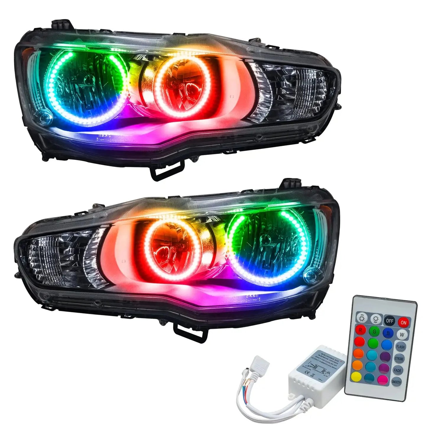 ORACLE Lighting 2008-2017 Mitsubishi Lancer Pre-Assembled Halo Headlights by ORACLE Lighting