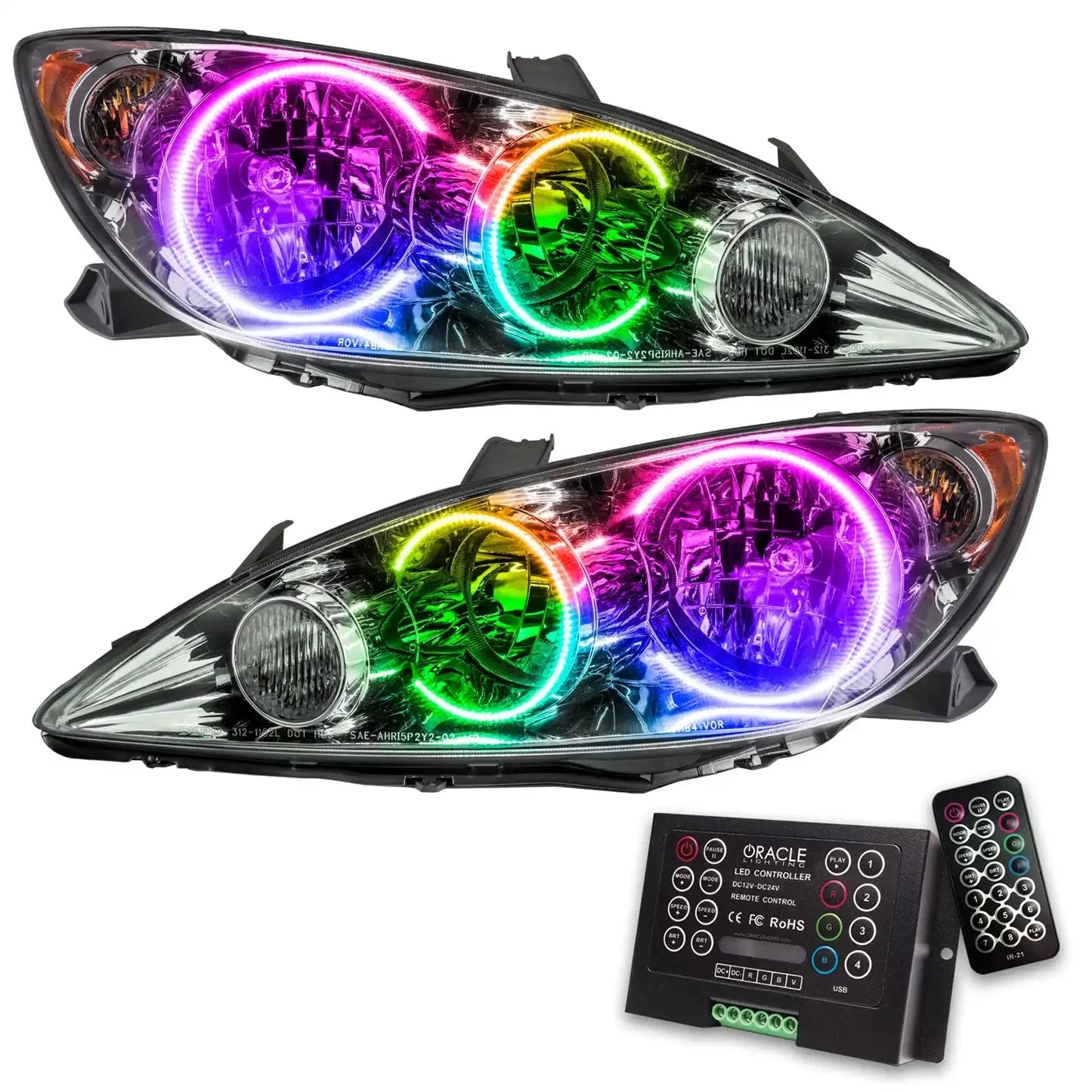 ORACLE Lighting 2005-2006 Toyota Camry Pre-Assembled Halo Headlights by ORACLE Lighting