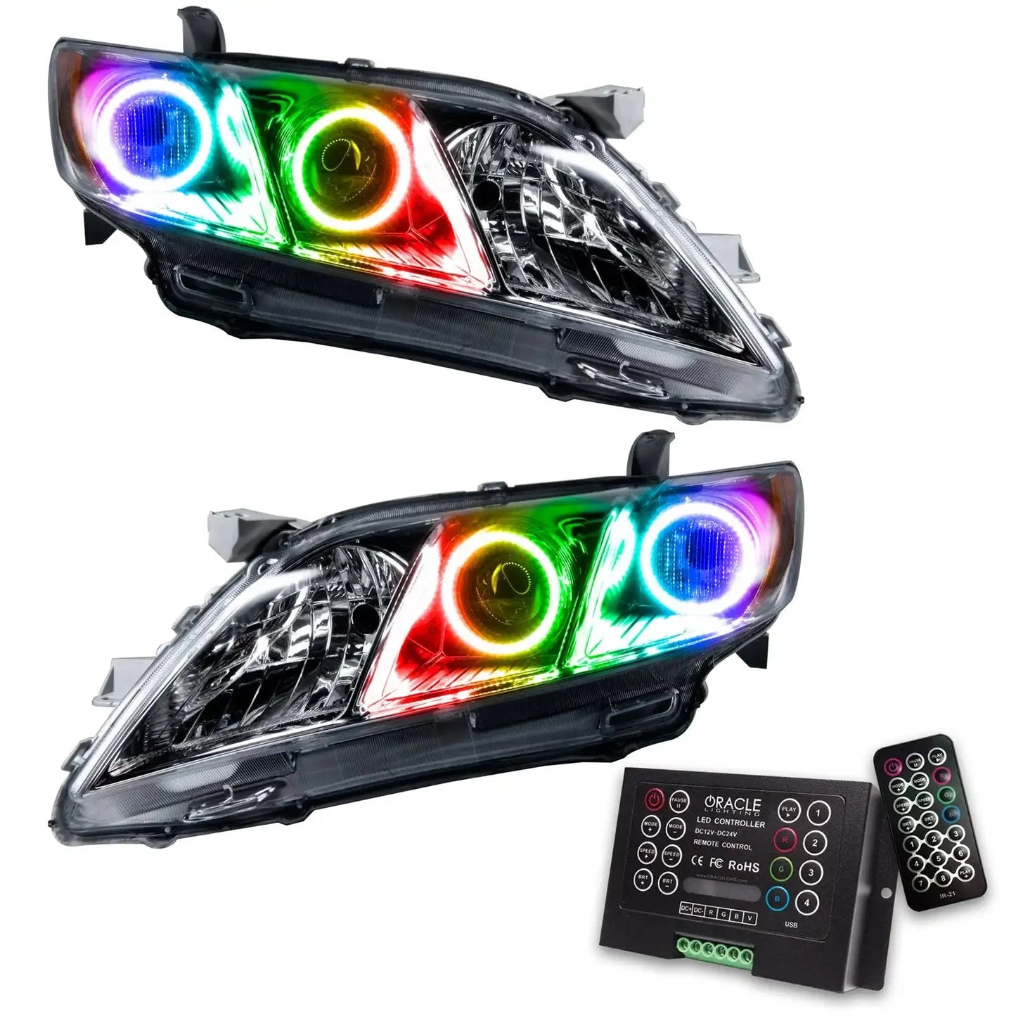 ORACLE Lighting 2007-2009 Toyota Camry Pre-Assembled Halo Headlights by ORACLE Lighting