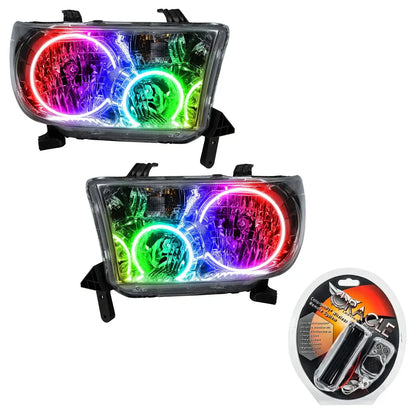 ORACLE Lighting 2007-2013 Toyota Tundra Pre-Assembled Halo Headlights - Chrome Housing by ORACLE Lighting