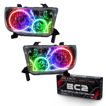 ORACLE Lighting 2007-2013 Toyota Tundra Pre-Assembled Halo Headlights - Chrome Housing by ORACLE Lighting