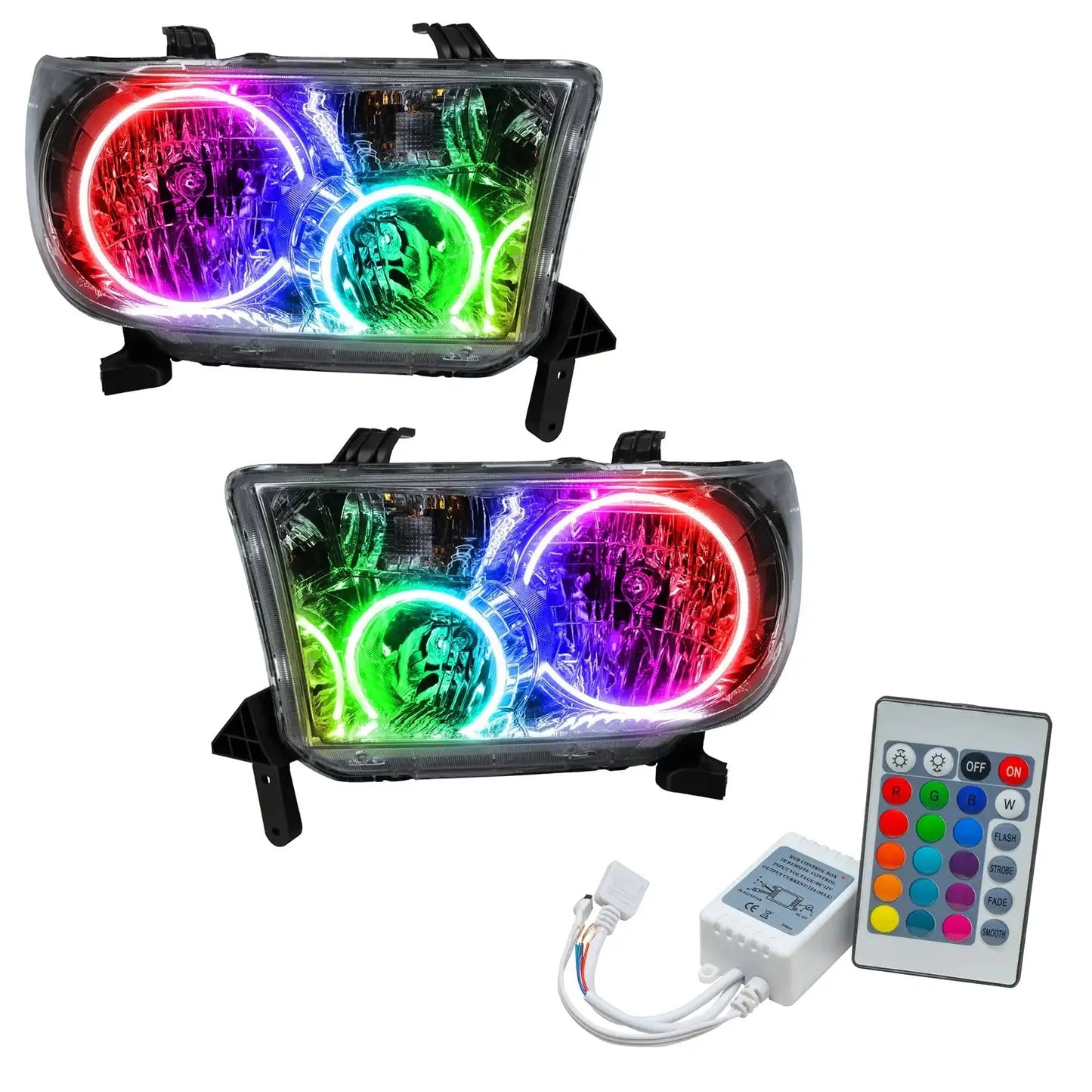 ORACLE Lighting 2007-2013 Toyota Tundra Pre-Assembled Halo Headlights - Chrome Housing by ORACLE Lighting