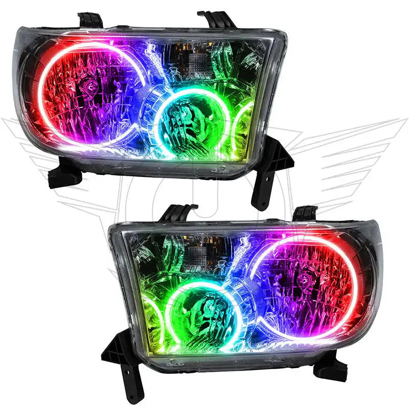 ORACLE Lighting 2007-2013 Toyota Tundra Pre-Assembled Halo Headlights - Chrome Housing by ORACLE Lighting