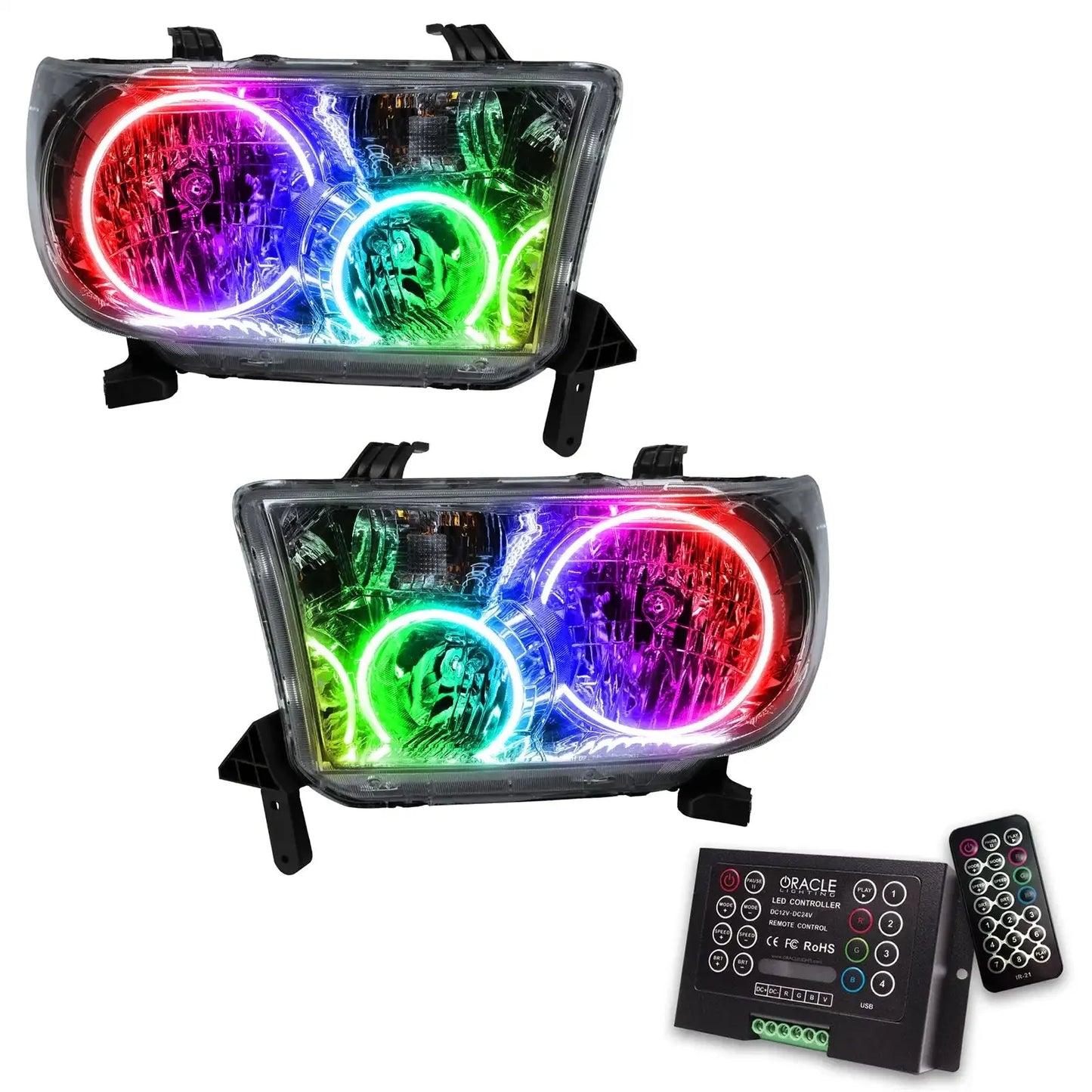 ORACLE Lighting 2008-2016 Toyota Sequoia Pre-Assembled Halo Headlights by ORACLE Lighting