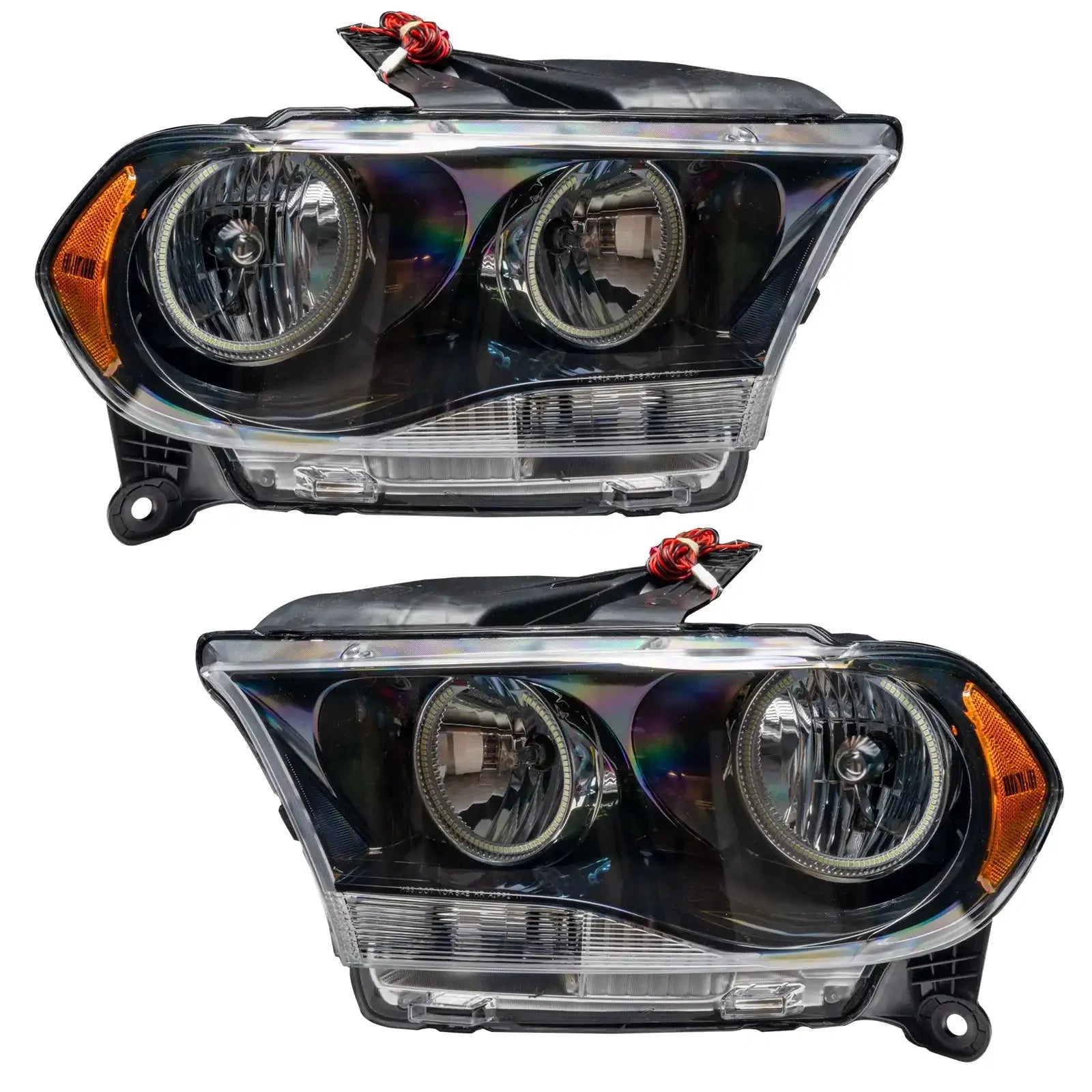 ORACLE Lighting 2011-2013 Dodge Durango Pre-Assembled Halo Headlights Non-HID - Black Housing by ORACLE Lighting