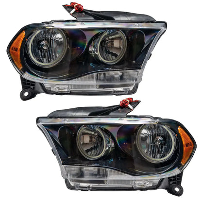 ORACLE Lighting 2011-2013 Dodge Durango Pre-Assembled Halo Headlights Non-HID - Black Housing by ORACLE Lighting