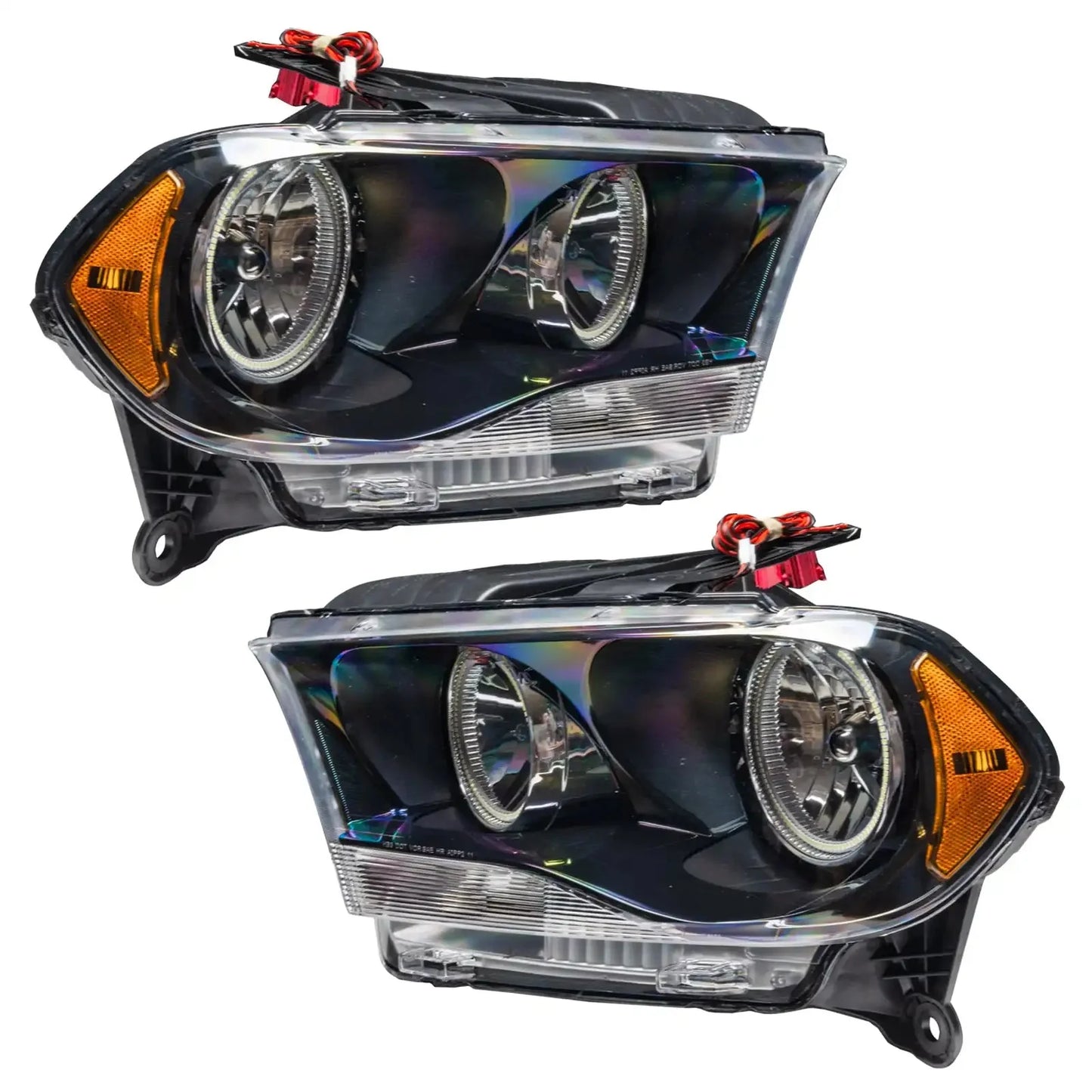 ORACLE Lighting 2011-2013 Dodge Durango Pre-Assembled Halo Headlights Non-HID - Black Housing by ORACLE Lighting