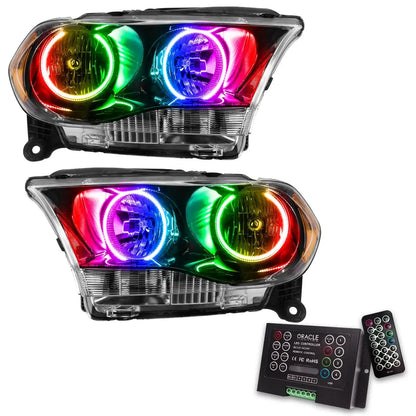 ORACLE Lighting 2011-2013 Dodge Durango Pre-Assembled Halo Headlights Non-HID - Black Housing by ORACLE Lighting