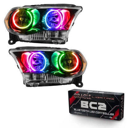 ORACLE Lighting 2011-2013 Dodge Durango Pre-Assembled Halo Headlights Non-HID - Black Housing by ORACLE Lighting