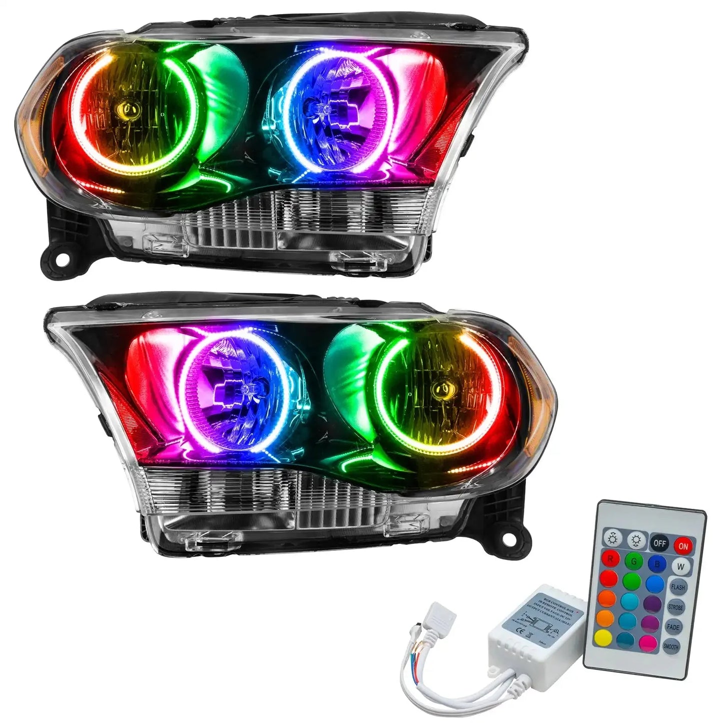 ORACLE Lighting 2011-2013 Dodge Durango Pre-Assembled Halo Headlights Non-HID - Black Housing by ORACLE Lighting