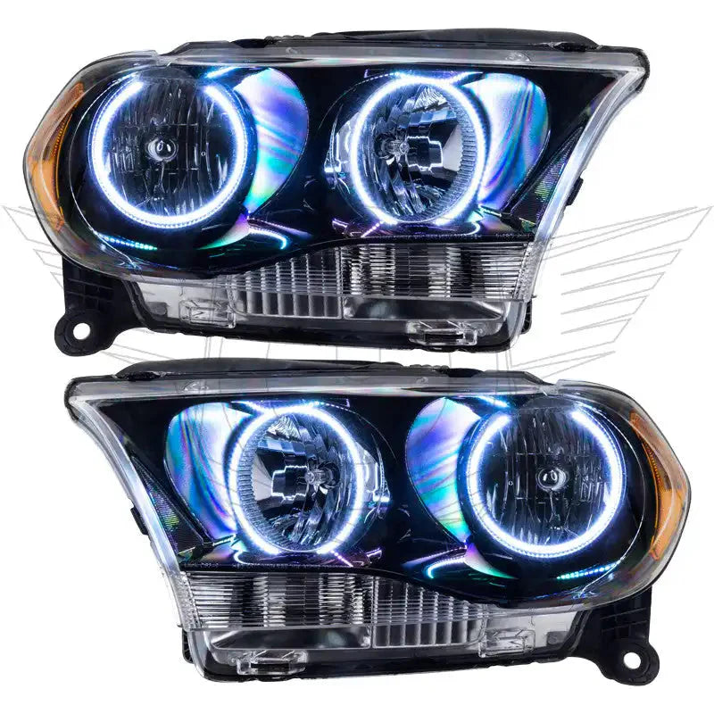 ORACLE Lighting 2011-2013 Dodge Durango Pre-Assembled Halo Headlights Non-HID - Black Housing by ORACLE Lighting