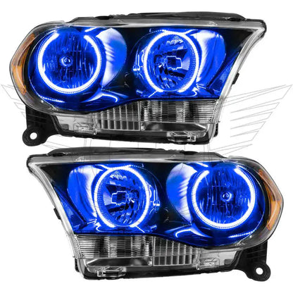 ORACLE Lighting 2011-2013 Dodge Durango Pre-Assembled Halo Headlights Non-HID - Black Housing by ORACLE Lighting