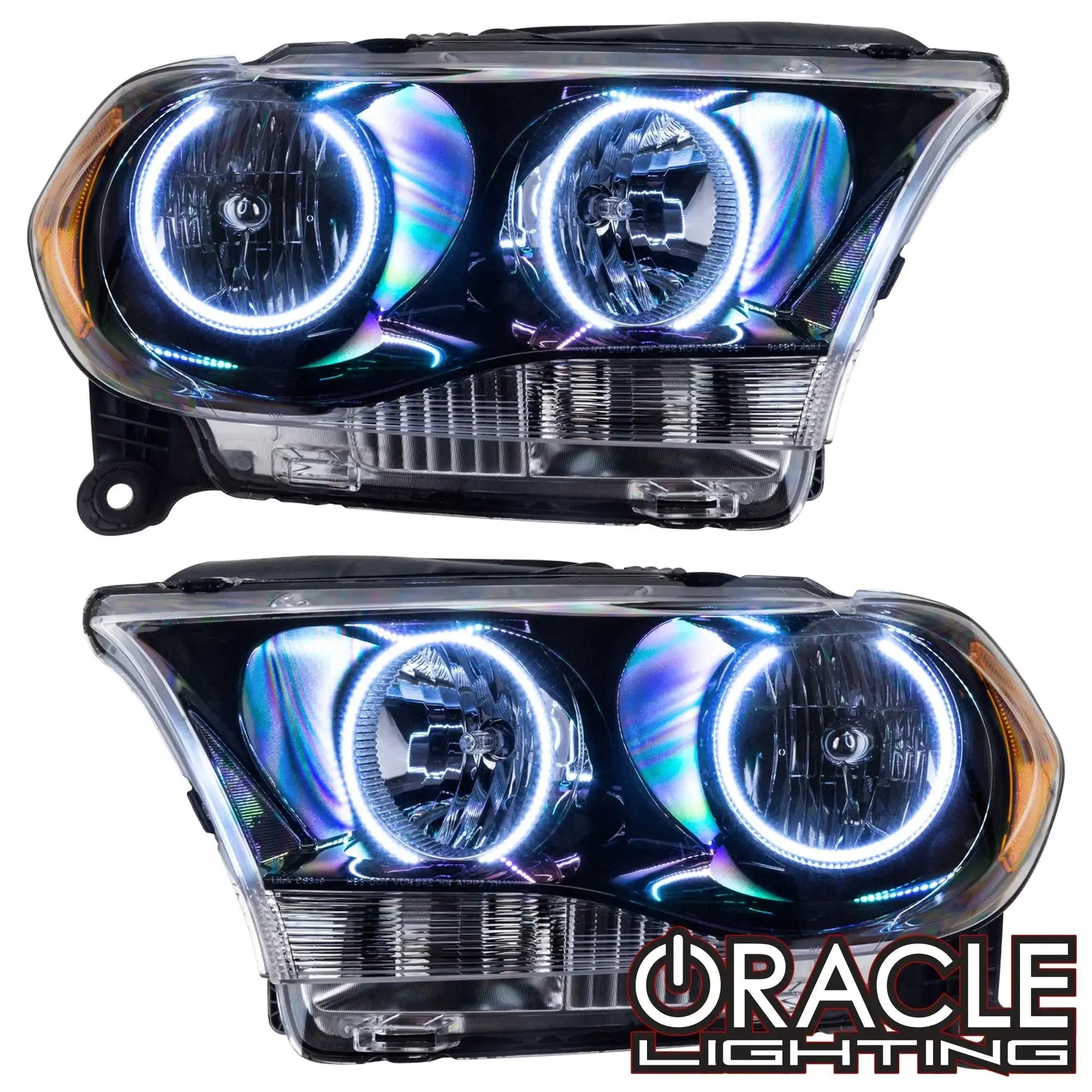 ORACLE Lighting 2011-2013 Dodge Durango Pre-Assembled Halo Headlights Non-HID - Black Housing by ORACLE Lighting