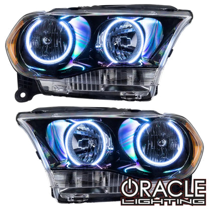 ORACLE Lighting 2011-2013 Dodge Durango Pre-Assembled Halo Headlights Non-HID - Black Housing by ORACLE Lighting
