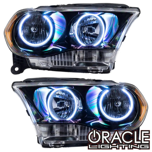 ORACLE Lighting 2011-2013 Dodge Durango Pre-Assembled Halo Headlights Non-HID - Black Housing by ORACLE Lighting