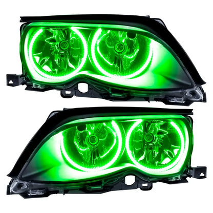 ORACLE Lighting 2002-2005 BMW 3 Series Pre-Assembled Halo Headlights - Black Housing by ORACLE Lighting