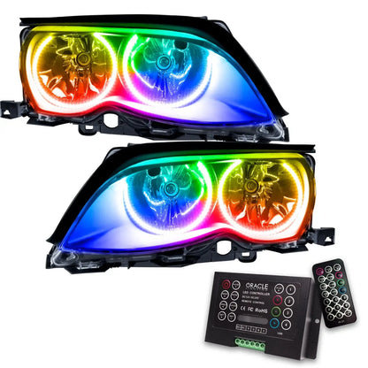 ORACLE Lighting 2002-2005 BMW 3 Series Pre-Assembled Halo Headlights - Black Housing by ORACLE Lighting