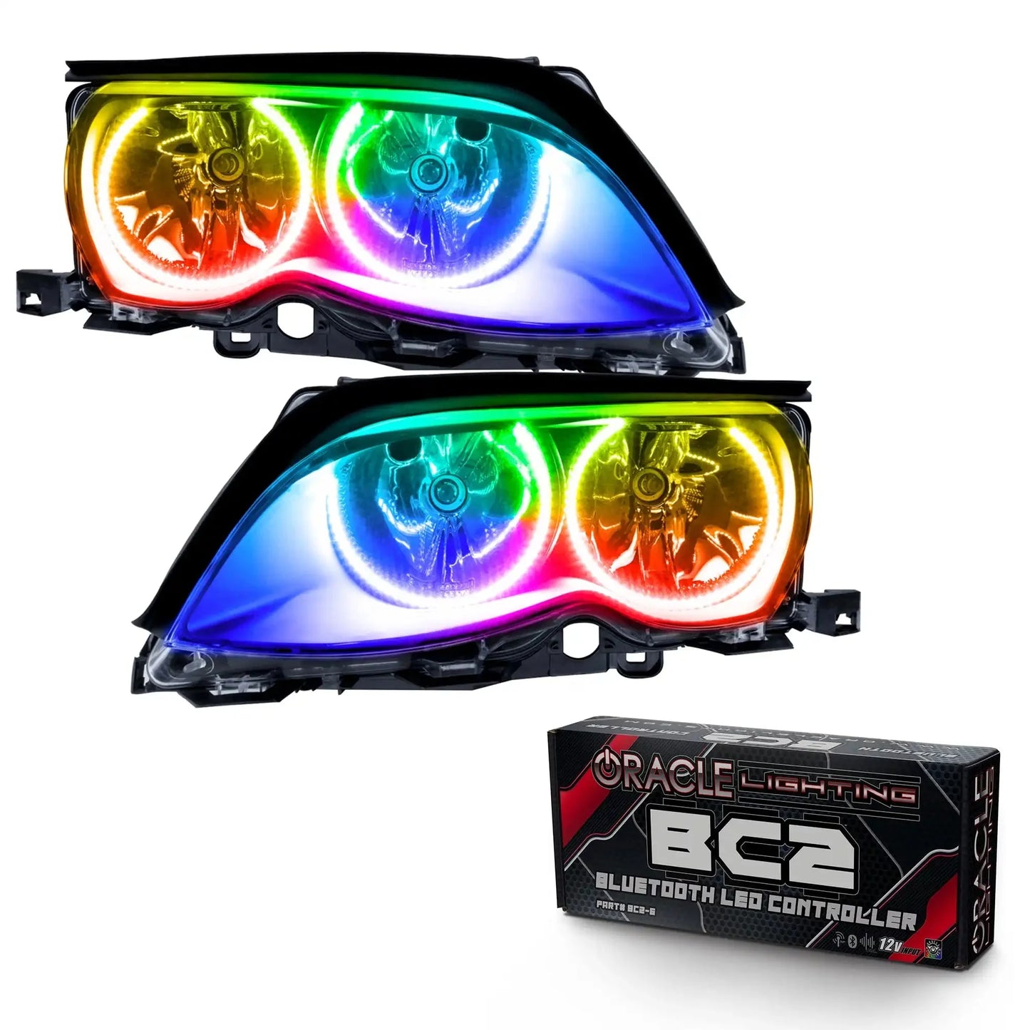 ORACLE Lighting 2002-2005 BMW 3 Series Pre-Assembled Halo Headlights - Black Housing by ORACLE Lighting