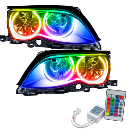 ORACLE Lighting 2002-2005 BMW 3 Series Pre-Assembled Halo Headlights - Black Housing by ORACLE Lighting
