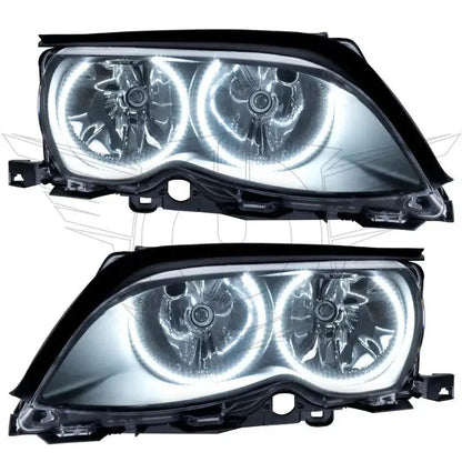 ORACLE Lighting 2002-2005 BMW 3 Series Pre-Assembled Halo Headlights - Black Housing by ORACLE Lighting
