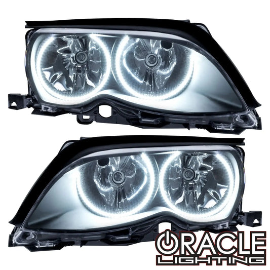 ORACLE Lighting 2002-2005 BMW 3 Series Pre-Assembled Halo Headlights - Black Housing by ORACLE Lighting