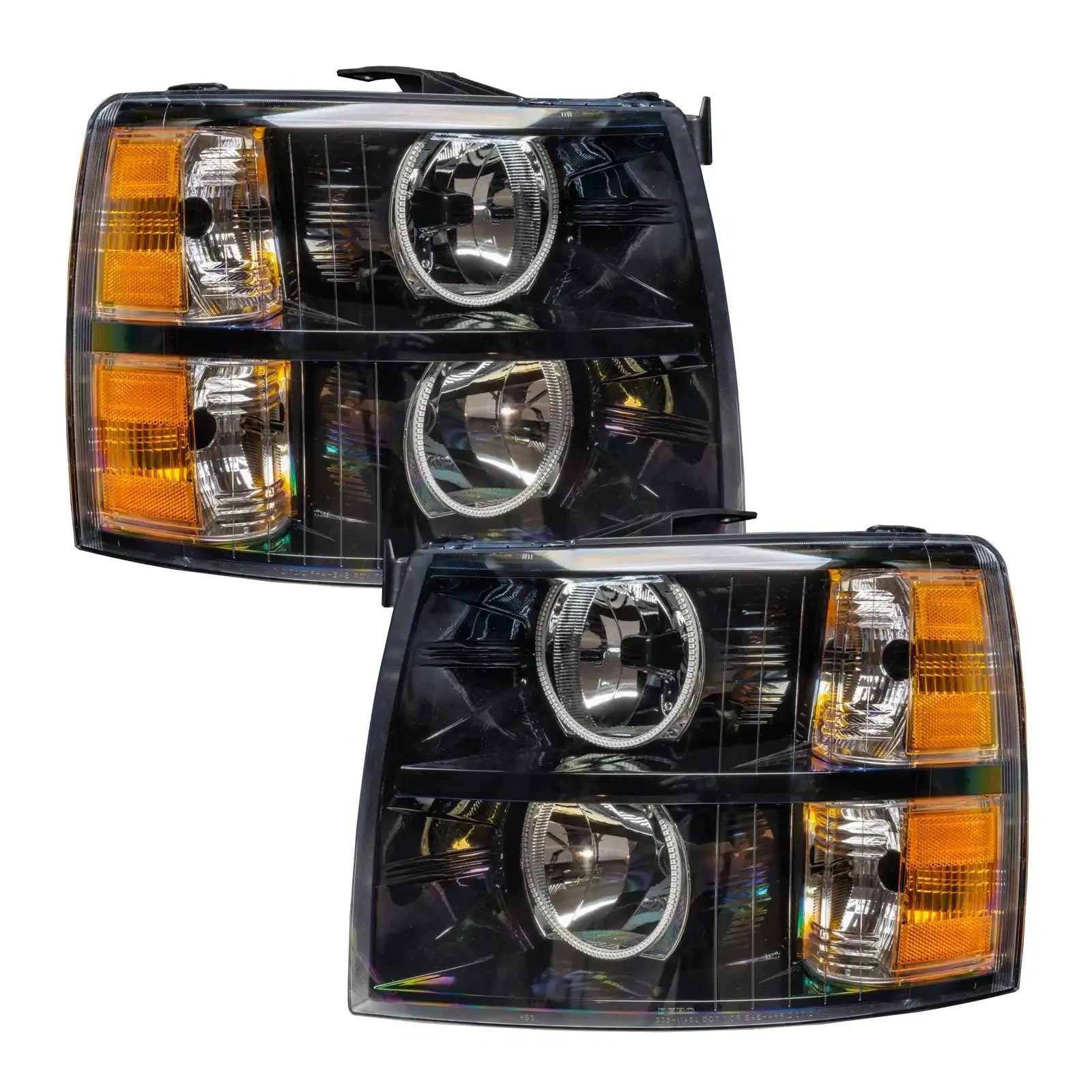 ORACLE Lighting 2007-2013 Chevrolet Silverado Pre-Assembled Halo Headlights - Black Housing by ORACLE Lighting