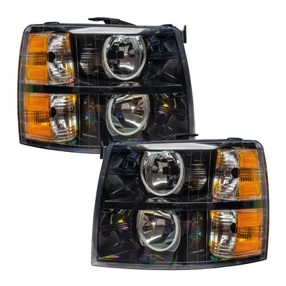 ORACLE Lighting 2007-2013 Chevrolet Silverado Pre-Assembled Halo Headlights - Black Housing by ORACLE Lighting