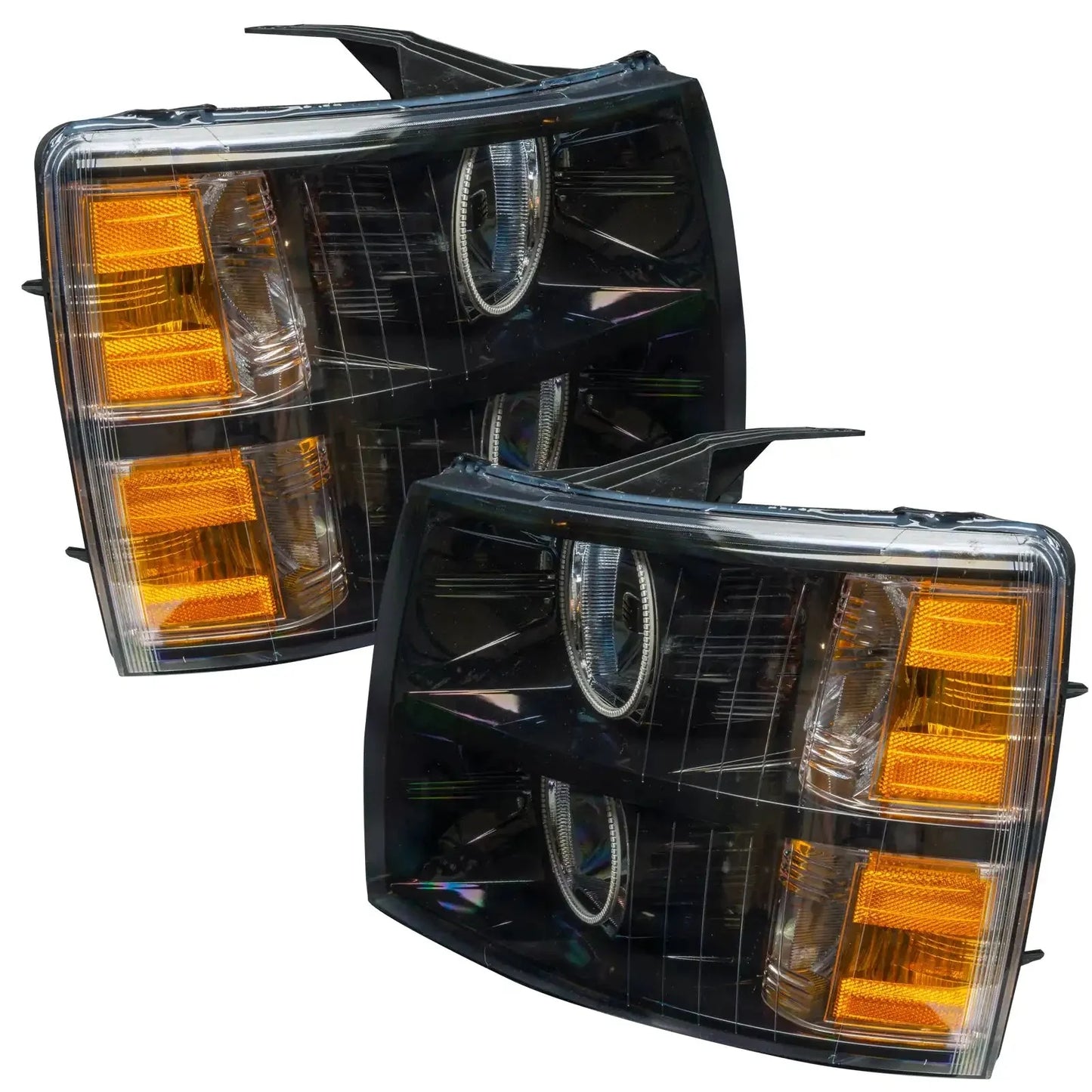 ORACLE Lighting 2007-2013 Chevrolet Silverado Pre-Assembled Halo Headlights - Black Housing by ORACLE Lighting