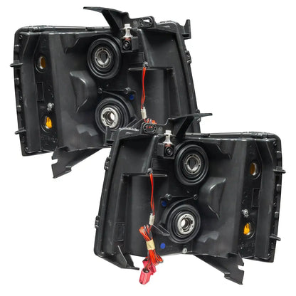 ORACLE Lighting 2007-2013 Chevrolet Silverado Pre-Assembled Halo Headlights - Black Housing by ORACLE Lighting