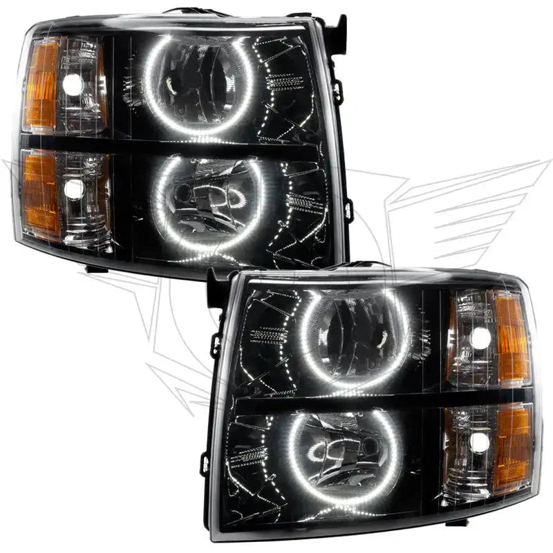 ORACLE Lighting 2007-2013 Chevrolet Silverado Pre-Assembled Halo Headlights - Black Housing by ORACLE Lighting