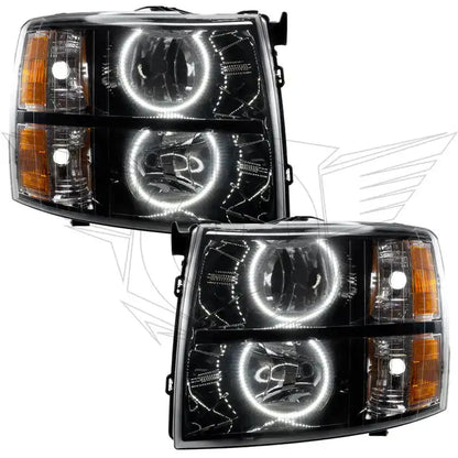 ORACLE Lighting 2007-2013 Chevrolet Silverado Pre-Assembled Halo Headlights - Black Housing by ORACLE Lighting