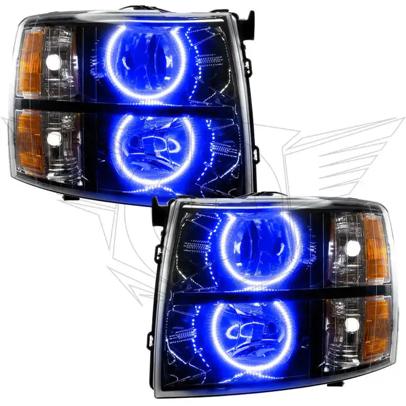 ORACLE Lighting 2007-2013 Chevrolet Silverado Pre-Assembled Halo Headlights - Black Housing by ORACLE Lighting