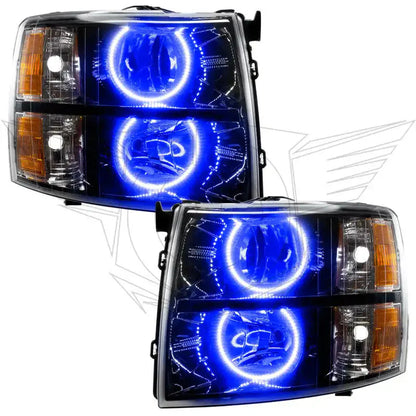 ORACLE Lighting 2007-2013 Chevrolet Silverado Pre-Assembled Halo Headlights - Black Housing by ORACLE Lighting