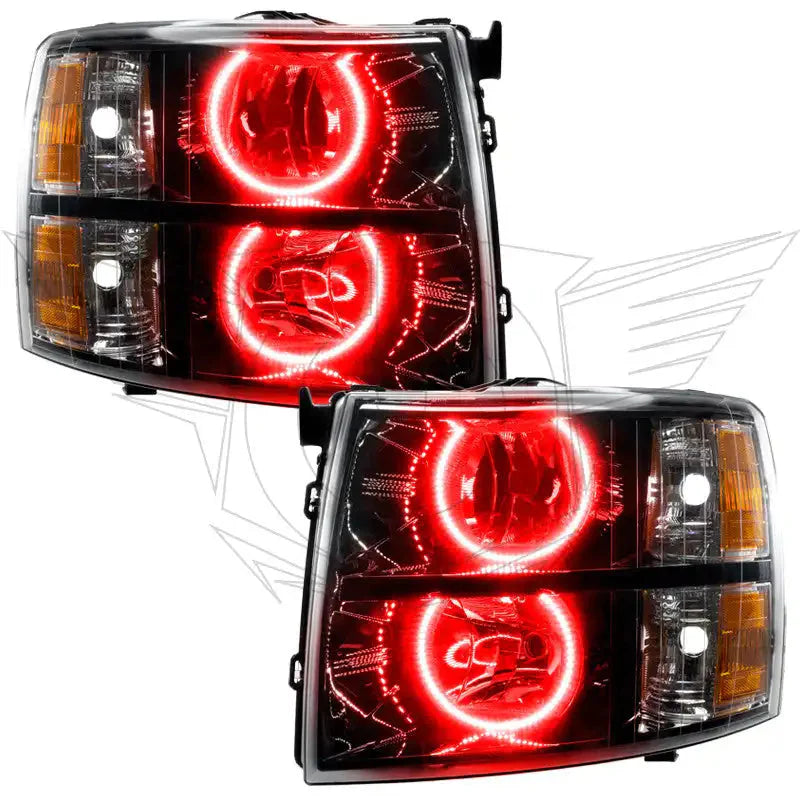 ORACLE Lighting 2007-2013 Chevrolet Silverado Pre-Assembled Halo Headlights - Black Housing by ORACLE Lighting