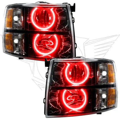 ORACLE Lighting 2007-2013 Chevrolet Silverado Pre-Assembled Halo Headlights - Black Housing by ORACLE Lighting