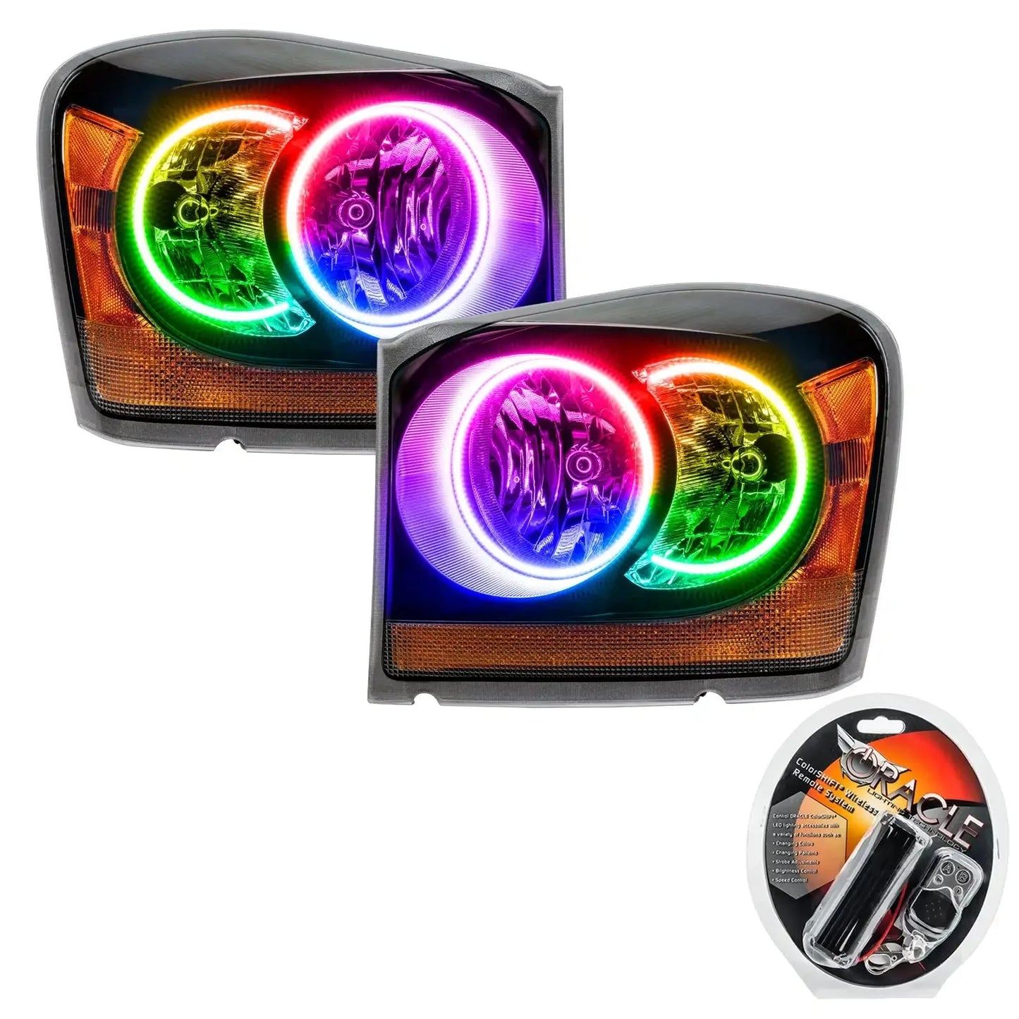ORACLE Lighting 2004-2006 Dodge Durango Pre-Assembled Halo Headlights - Black Housing by ORACLE Lighting