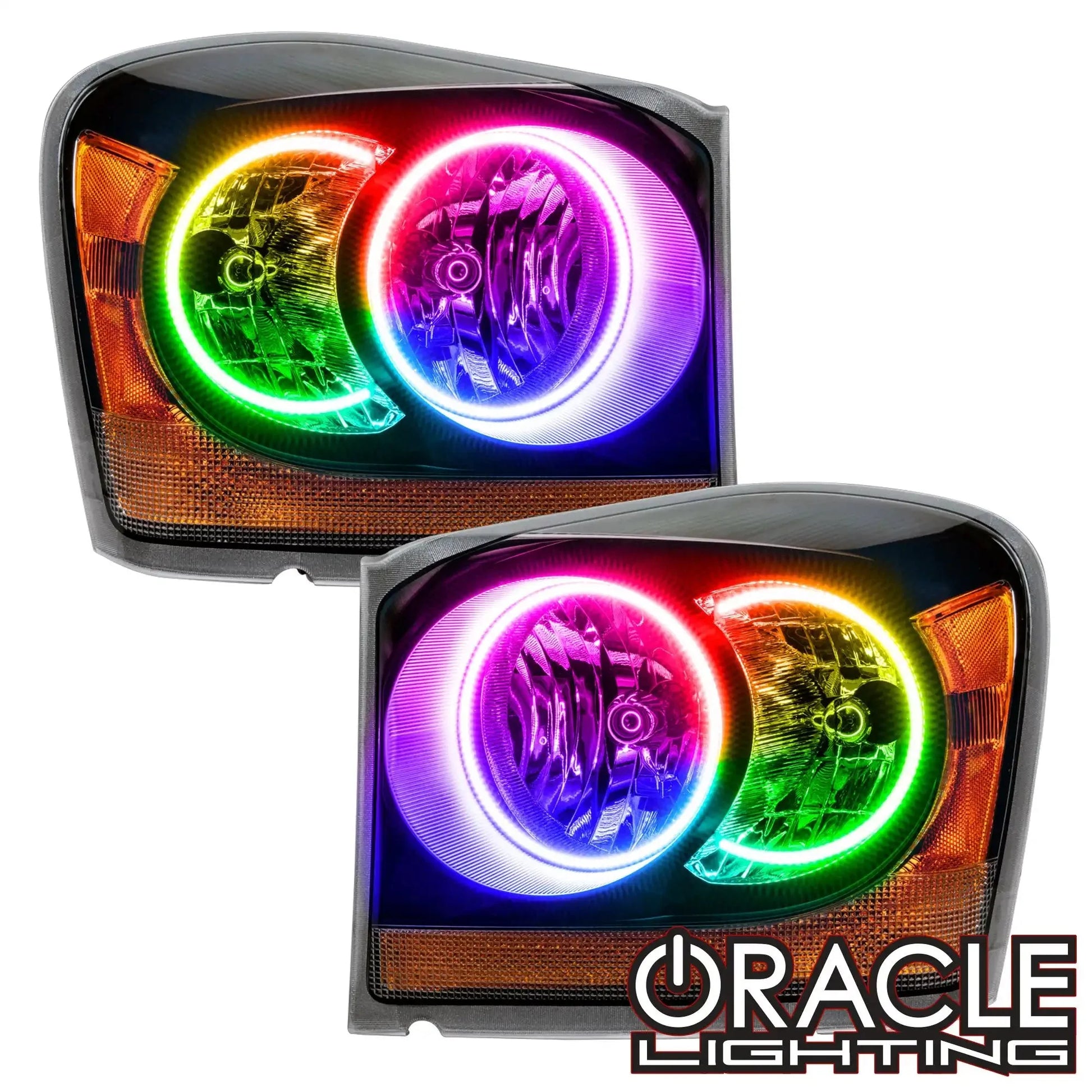 ORACLE Lighting 2004-2006 Dodge Durango Pre-Assembled Halo Headlights - Black Housing by ORACLE Lighting