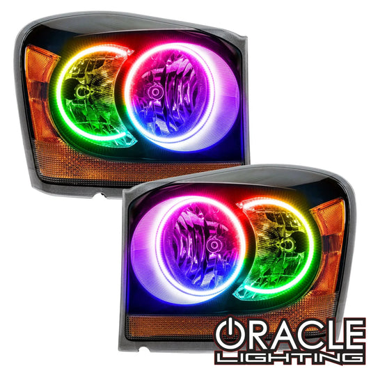 ORACLE Lighting 2004-2006 Dodge Durango Pre-Assembled Halo Headlights - Black Housing by ORACLE Lighting