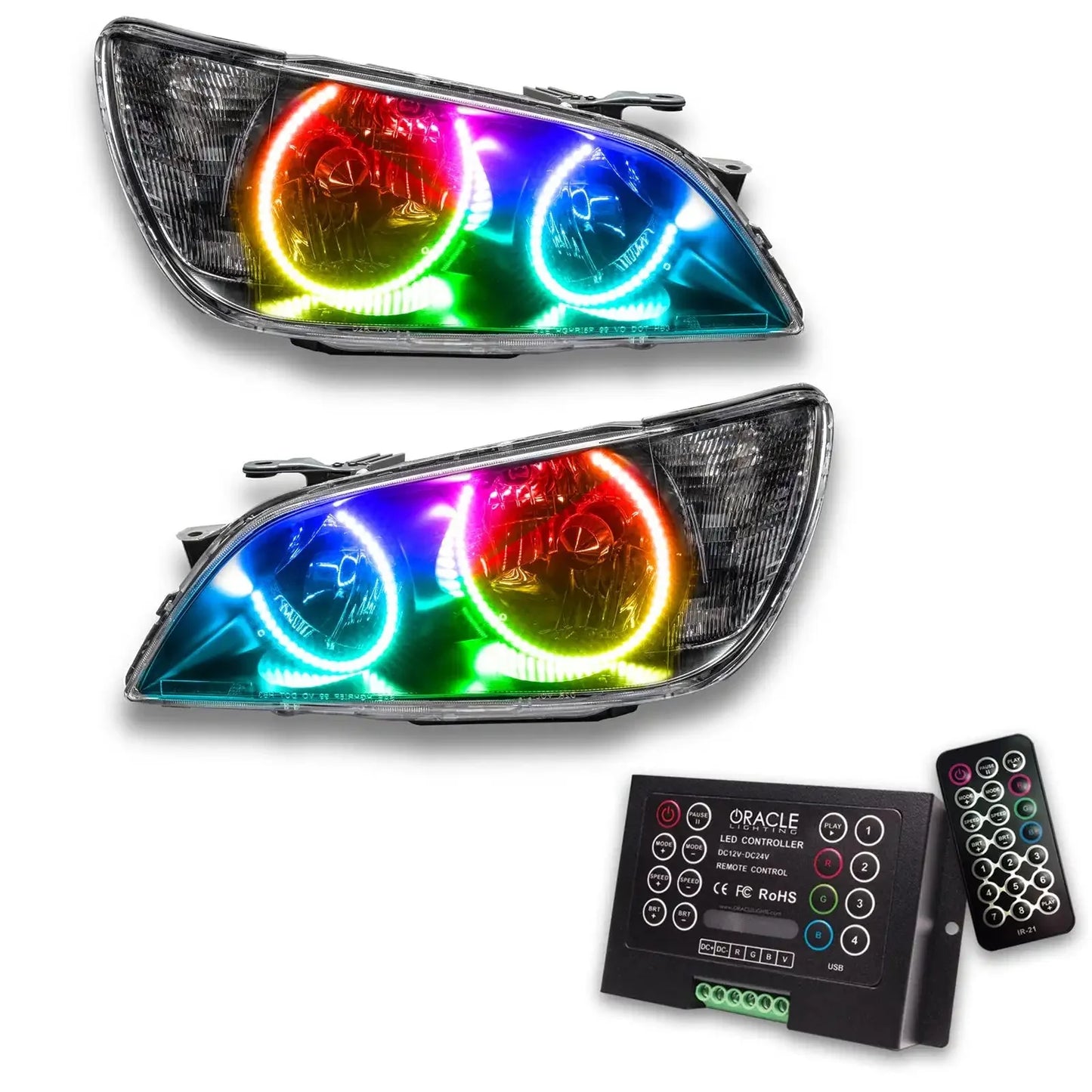 ORACLE Lighting 2001-2005 Lexus IS300 Pre-Assembled Halo Headlights-HID-Black Housing by ORACLE Lighting