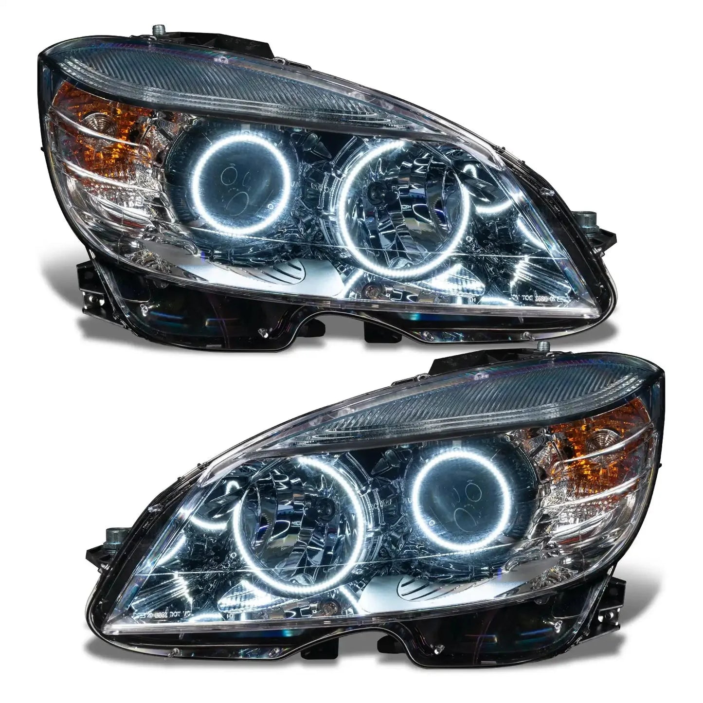 ORACLE Lighting 2008-2011 Mercedes Benz C-Class Pre-Assembled Headlights-Chrome-HALOGEN by ORACLE Lighting