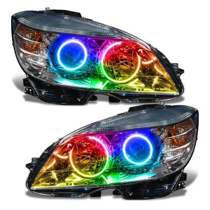 ORACLE Lighting 2008-2011 Mercedes Benz C-Class Pre-Assembled Headlights-Chrome-HALOGEN by ORACLE Lighting