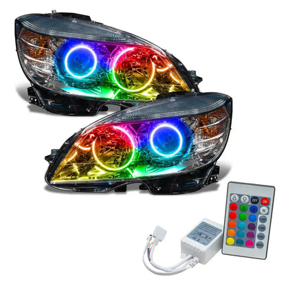 ORACLE Lighting 2008-2011 Mercedes Benz C-Class Pre-Assembled Headlights-Chrome-HALOGEN by ORACLE Lighting