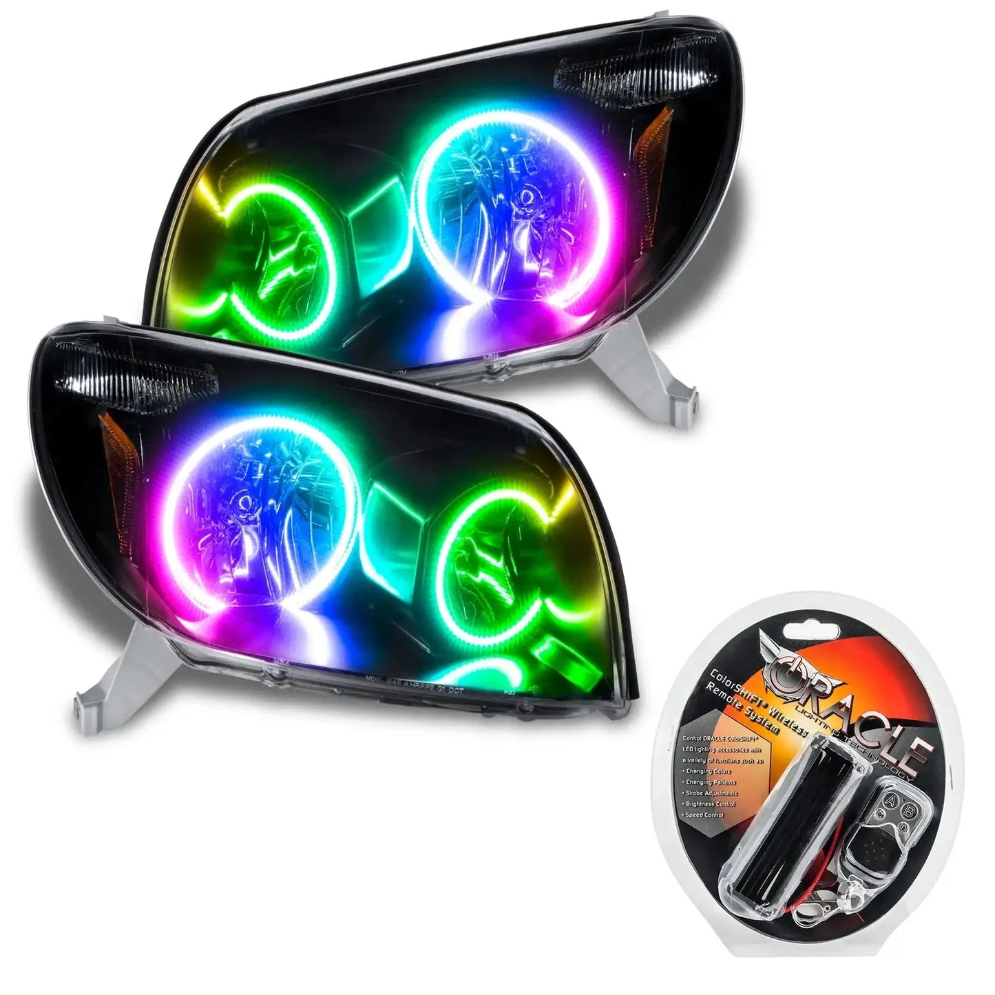 ORACLE Lighting 2003-2005 Toyota 4-Runner Pre-Assembled Halo Headlights - Black Housing - Non HID by ORACLE Lighting