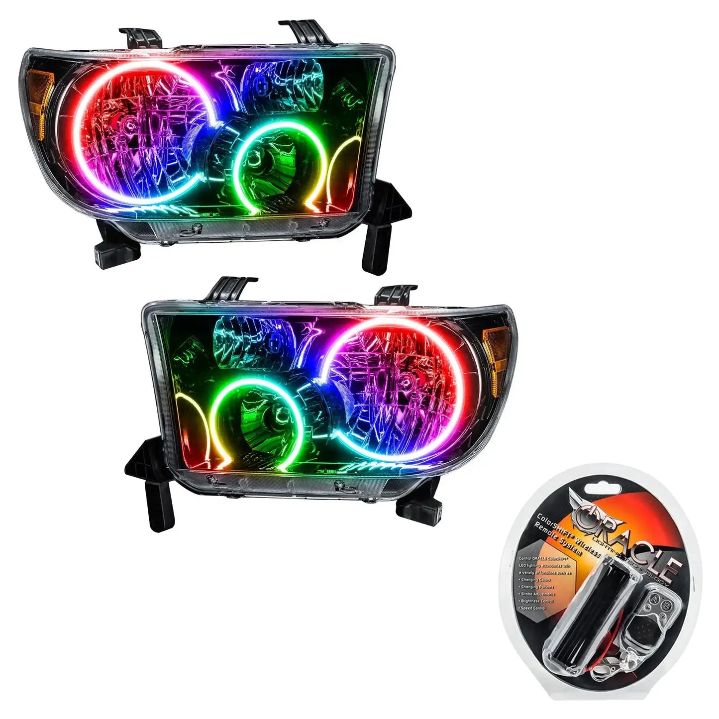 ORACLE Lighting 2007-2013 Toyota Tundra Pre-Assembled Halo Headlights - Black Housing by ORACLE Lighting