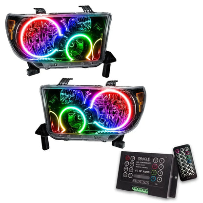 ORACLE Lighting 2007-2013 Toyota Tundra Pre-Assembled Halo Headlights - Black Housing by ORACLE Lighting