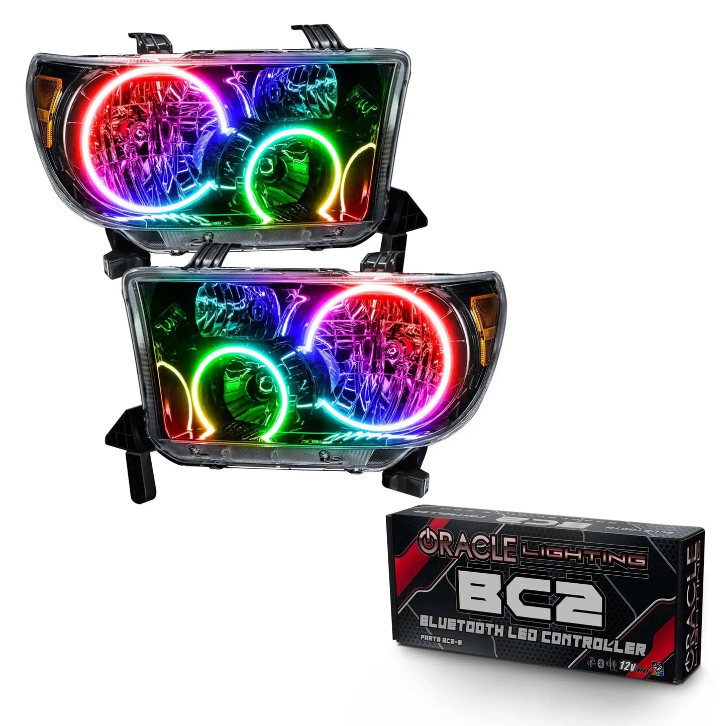 ORACLE Lighting 2007-2013 Toyota Tundra Pre-Assembled Halo Headlights - Black Housing by ORACLE Lighting